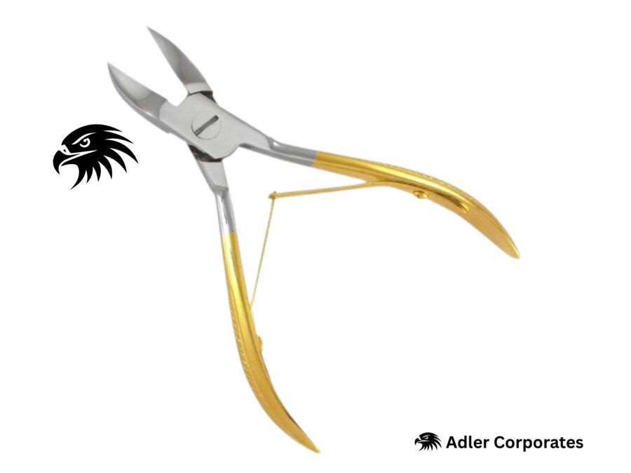 Cuticle Nippers Box Joint With double spring & gold Plated Handle