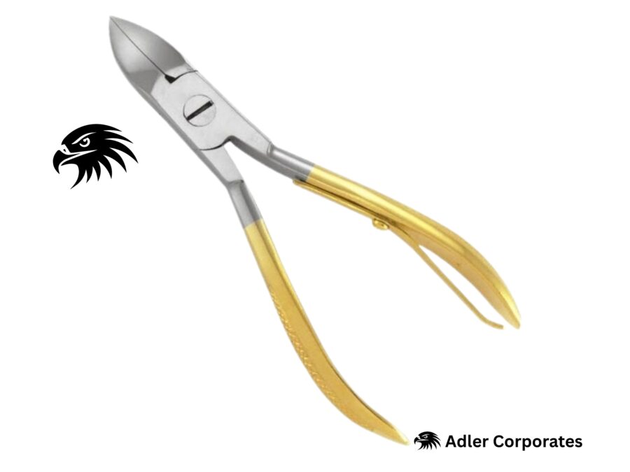 Cuticle Nippers Box Joint With Single Spring & Golden Handle