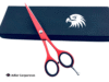 Premium Japanese 440C Steel Red Powder-Coated Hairdressing Scissors