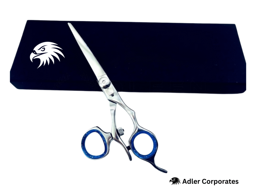 Thumb Barber Scissors with Swivel, 360-degree Rotating Thumb with a Shiny Surface