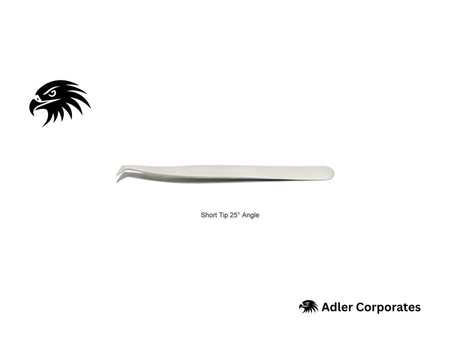 25 Angle Short Tip Tweezers
