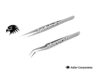 Eyelash Extension Tweezers Set, Straight and Curved Pointed Tip