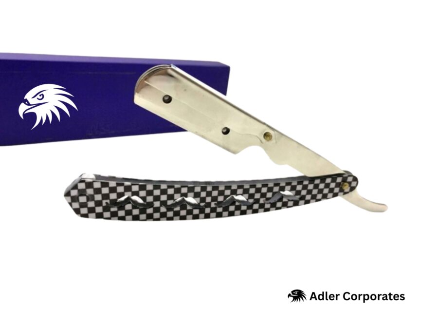 Straight-Cut Throat Shaving Razor for Barbers